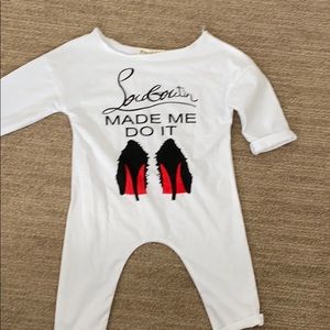 Louboutin baby onesie